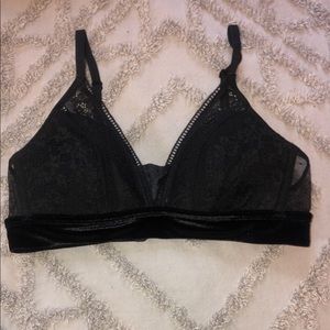 Black lace bralette